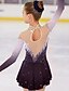 cheap Figure Skating Dresses-Figure Skating Dress Women's Girls' Ice Skating Dress Outfits Light Yellow Yan pink Dark Purple Open Back Halo Dyeing Mesh Spandex High Elasticity Competition Skating Wear Handmade Jeweled Rhinestone