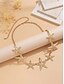 abordables Cinturón de mujer-Cadena de cintura bohemia con forma de estrella de mar para mujer, aleación de oro y plata, cinturón de playa ajustable, perfecto para el uso diario informal y para viajes de vacaciones.