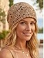 Χαμηλού Κόστους Γυναικεία Καπέλα-Γυναικείο καπέλο σκούφο με κροσέ σε boho μοτίβο, πλεκτό καπέλο από μείγμα βαμβακιού σε πολλά χρώματα για καθημερινή χρήση, ταξίδια, διακοπές και στυλ σε παραθαλάσσιο θέρετρο