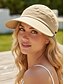 abordables Sombreros de mujer-Sombrero de mujer de poliéster con visera abierta, gorra plegable multicolor de ala ancha con gancho para las orejas, ideal para uso casual, viajes, vacaciones, playa y actividades al aire libre.