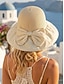 abordables Sombreros de mujer-Sombrero de sol plegable estilo boho para mujer con bolsa de almacenamiento, portátil, de poliéster, con ala ancha, ideal para la playa, disponible en varios colores para uso diario informal, viajes y vacaciones.