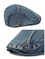 رخيصةأون قبعات رجالية-قبعة بيريه رجالية عتيقة الطراز مصنوعة من القطن والجينز المغسول، قبعة مسطحة متعددة الألوان قابلة للتعديل، قبعة كلاسيكية عصرية على طراز غاتسبي مناسبة للارتداء اليومي والسفر والعطلات والأنشطة الخارجية