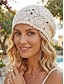 Χαμηλού Κόστους Γυναικεία Καπέλα-Γυναικείο καπέλο σκούφο με κροσέ σε boho μοτίβο, πλεκτό καπέλο από μείγμα βαμβακιού σε πολλά χρώματα για καθημερινή χρήση, ταξίδια, διακοπές και στυλ σε παραθαλάσσιο θέρετρο