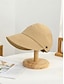 abordables Sombreros de mujer-Sombrero de mujer de poliéster con visera abierta, gorra plegable multicolor de ala ancha con gancho para las orejas, ideal para uso casual, viajes, vacaciones, playa y actividades al aire libre.