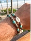 billige Mænds smykker-Herre boheme armbåndssæt med 2 dele, træperler, turkis og muslingeskal, strandferie og hverdags afslappet stil