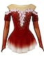 cheap Figure Skating Dresses-Figure Skating Dress Women's Girls' Ice Skating Dress Yellow Pink Dark Purple Patchwork Mesh Spandex High Elasticity Competition Skating Wear Crystal / Rhinestone Dumb Light Fashion Long Sleeve Ice