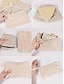 abordables Sombreros de mujer-Sombrero de sol plegable estilo boho para mujer con bolsa de almacenamiento, portátil, de poliéster, con ala ancha, ideal para la playa, disponible en varios colores para uso diario informal, viajes y vacaciones.