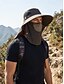 رخيصةأون قبعات رجالية-قبعة شمسية رجالية من البوليستر سريع الجفاف وجيدة التهوية، مزودة بغطاء وجه قابل للفصل، قابلة للتعديل، ذات حافة عريضة، مناسبة للصيد، متوفرة بألوان متعددة، للاستخدام اليومي غير الرسمي والصيد في الهواء الطلق