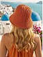 abordables Sombreros de mujer-Sombrero tipo cubo bohemio de poliéster tejido a crochet para mujer, reversible, plegable y fácil de guardar, disponible en varios colores para uso diario informal, vacaciones en la playa y viajes.