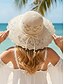 Χαμηλού Κόστους Γυναικεία Καπέλα-Γυναικείο πτυσσόμενο καπέλο ηλίου, ελαφρύ πολυεστέρα, στυλ boho, πολύχρωμο, αναπνεύσιμο και συσκευάσιμο, ιδανικό για διακοπές, ταξίδια, παραλία και καθημερινή casual ένδυση
