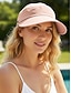 abordables Sombreros de mujer-Sombrero de mujer de poliéster con visera abierta, gorra plegable multicolor de ala ancha con gancho para las orejas, ideal para uso casual, viajes, vacaciones, playa y actividades al aire libre.