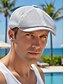 お買い得  メンズ帽子-メンズ用通気性メッシュニュースボーイキャップ、複数色展開、軽量ポリエステルアイビーハット、普段使い、旅行、休暇、夏の屋外スタイリングに最適
