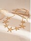 abordables Cinturón de mujer-Cadena de cintura bohemia con forma de estrella de mar para mujer, aleación de oro y plata, cinturón de playa ajustable, perfecto para el uso diario informal y para viajes de vacaciones.