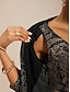 economico Bluse Eleganti-Per donna Camicia Boho Blusa Top Eleganti Glitter Paisley Elegante Manica 3/4 Girocollo Top Regolari Quotidiano Lavoro Ospite di nozze Nero Estate Primavera Autunno