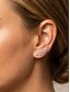 abordables Boucle d&amp;#39;oreille pour femme-Boucles d'oreilles manchette bohèmes en alliage en forme de feuille pour femme, boucles d'oreilles grimpantes en forme de branche en cristal multicolores, parfaites pour les vacances à la plage, les tenues d'été décontractées et le quotidien.