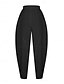 cheap Bottoms-Women's Linen-feel Pants Chinos Summer Pants Pants Trousers Simple Casual Full Length High Waist Plain Pocket Elastic Waist Baggy Comfort Breathability Soft Micro-elastic Daily Vacation Street