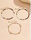 economico Bracciale da donna-Set di cavigliere da donna in lega con perline, stile bohémien, composto da 3 pezzi e regolabile, perfetto per le vacanze al mare, i viaggi estivi e l'uso quotidiano.