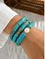Χαμηλού Κόστους Γυναικείο βραχιόλι-Γυναικείο μποέμ σετ 3 ακρυλικών βραχιολιών, ελαστικά βραχιόλια που στοιβάζονται, ιδανικό για διακοπές στην παραλία, καθημερινή χρήση και καλοκαιρινά αξεσουάρ