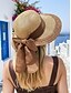 Χαμηλού Κόστους Γυναικεία Καπέλα-γυναικείο μποέμικο ψάθινο καπέλο ηλίου, φαρδύ γείσο, πολλά χρώματα, διακόσμηση με φιόγκο, ελαφρύ καλοκαιρινό καπέλο θαλάσσης, διακοπές, casual ένδυση εξωτερικού χώρου