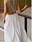 economico Gonne casual-Per donna Gonna da vacanza Elegante Vintage Moda Casual Maxi Misura del girovita medio Gonne Fluido Inelastico Nero Bianco Estate