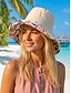 economico Cappelli da donna-Cappello da sole reversibile da donna in poliestere stile bohémien, cappello a secchiello pieghevole a tesa larga multicolore per la spiaggia, ideale per vacanze, viaggi, tempo libero all'aperto e