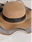 economico Cappelli da donna-Cappello da sole bohémien da donna in paglia, cappello da spiaggia morbido, pieghevole, multicolore, con tesa larga, bordo ondulato e fiocco, ideale per vacanze, viaggi, stile resort e abbigliamento