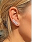 abordables Boucle d&amp;#39;oreille pour femme-Boucles d'oreilles manchette bohèmes en alliage en forme de feuille pour femme, boucles d'oreilles grimpantes en forme de branche en cristal multicolores, parfaites pour les vacances à la plage, les tenues d'été décontractées et le quotidien.