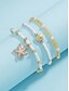 cheap Women's Bracelet-Women's Bohemian Style Alloy Starfish Pendant Anklet Set, 3-Piece Beach Vacation Jewelry, Casual Daily Wear, Lightweight, Adjustable, Trendy Summer Accessory