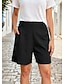 billige Underdele-Dame Shorts med hørfornemmelse Bomuld og hør Bermuda shorts Ferie Basale Afslappet Hverdag Korte Høj Talje Komfort Uelastisk Daglig Aske Sort Hvid Grøn Sommer Forår Regulær