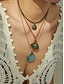 billiga Kvinnors halsband-Halsbandset i bohemisk stil med blandade material, 3-delade smycken, perfekt för vardags- och strandsemesterkläder, perfekt för dagliga bohemiska outfits