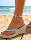 cheap Women's Bracelet-Women's Bohemian Style Alloy Starfish Pendant Anklet Set, 3-Piece Beach Vacation Jewelry, Casual Daily Wear, Lightweight, Adjustable, Trendy Summer Accessory