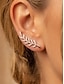 abordables Boucle d&amp;#39;oreille pour femme-Boucles d'oreilles manchette bohèmes en alliage en forme de feuille pour femme, boucles d'oreilles grimpantes en forme de branche en cristal multicolores, parfaites pour les vacances à la plage, les tenues d'été décontractées et le quotidien.
