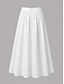 economico Gonne casual-Per donna Gonna da vacanza Elegante Vintage Moda Casual Maxi Misura del girovita medio Gonne Fluido Inelastico Nero Bianco Estate