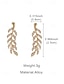 abordables Boucle d&amp;#39;oreille pour femme-Boucles d'oreilles manchette bohèmes en alliage en forme de feuille pour femme, boucles d'oreilles grimpantes en forme de branche en cristal multicolores, parfaites pour les vacances à la plage, les tenues d'été décontractées et le quotidien.