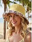 economico Cappelli da donna-Cappello da sole reversibile da donna in poliestere stile bohémien, cappello a secchiello pieghevole a tesa larga multicolore per la spiaggia, ideale per vacanze, viaggi, tempo libero all'aperto e
