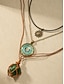 billiga Kvinnors halsband-Halsbandset i bohemisk stil med blandade material, 3-delade smycken, perfekt för vardags- och strandsemesterkläder, perfekt för dagliga bohemiska outfits