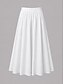 economico Gonne casual-Per donna Gonna da vacanza Elegante Vintage Moda Casual Maxi Misura del girovita medio Gonne Fluido Inelastico Nero Bianco Estate