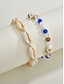 economico Bracciale da donna-Set di cavigliere da donna in stile bohémien con conchiglie e ciondoli a stella, a doppio strato, lunghezza regolabile, perfette per le vacanze al mare, l'uso quotidiano e come accessori estivi.