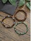 billige Mænds smykker-Herre boheme armbåndssæt med kokosskal, turkis og træperler, 3 stk. strækbare stabelbare armbånd til strandferie, afslappede sommertøj og hverdagsbrug