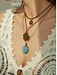 billiga Kvinnors halsband-Halsbandset i bohemisk stil med blandade material, 3-delade smycken, perfekt för vardags- och strandsemesterkläder, perfekt för dagliga bohemiska outfits