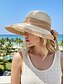 Χαμηλού Κόστους Γυναικεία Καπέλα-γυναικείο μποέμικο ψάθινο καπέλο ηλίου, φαρδύ γείσο, πολλά χρώματα, διακόσμηση με φιόγκο, ελαφρύ καλοκαιρινό καπέλο θαλάσσης, διακοπές, casual ένδυση εξωτερικού χώρου