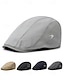 baratos Chapéus Masculinos-Boina masculina de malha - boina estilo jornaleiro em poliéster respirável com fivela ajustável, várias cores, leve e plana, ideal para viagens de verão e atividades ao ar livre. &amp;roupa casual para