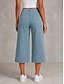 voordelige Jeans-Dames Jeans Denim Capri broeken Breed Been Modieus Capris Hoge taille Comfortabel Zwart Lichtblauw Grijs Zomer Lente