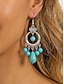 cheap Women's Earring-Women's Bohemian Alloy Turquoise Statement Earrings, Multi Style Oversized Dangle Jewelry for Beach Vacation, Summer Travel, Daily Casual Wear