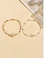 economico Bracciale da donna-tartaruga boho da donna &amp;Set di cavigliere con stelle marine e perline, 2 braccialetti da spiaggia in resina per le vacanze estive &amp;abbigliamento casual quotidiano