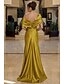 abordables Robes de soirée fourreau-Sirène Trompette Longueur au sol Robes de Bal Robe de Soirée Tenue de soirée Élégant Style Célébrité Tapis rouge Sans manches Épaules Dénudées Soirée Fête de jardin Satin avec Froncé Fente
