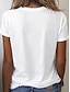 voordelige Effen t-shirt-Dames 100% Katoen Stijlvol Basic Korte mouw V-hals Normale tops Casual Zomer blauw Zwart Wit Geel Blozend Roze Lente