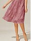 abordables Robe Simple-Femmes Mini Robe Robe fourreau Élégant Couleur Unie Manche Courte Col ras du cou Rose poussiéreuse