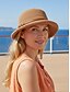 abordables Sombreros de mujer-Sombrero de sol bohemio plegable para mujer: elegante sombrero de playa de poliéster tejido para verano, sombrero panamá plegable de ala ancha para vacaciones, uso diario informal, varios colores.