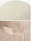 abordables Sombreros de mujer-Sombrero de sol bohemio plegable para mujer: elegante sombrero de playa de poliéster tejido para verano, sombrero panamá plegable de ala ancha para vacaciones, uso diario informal, varios colores.